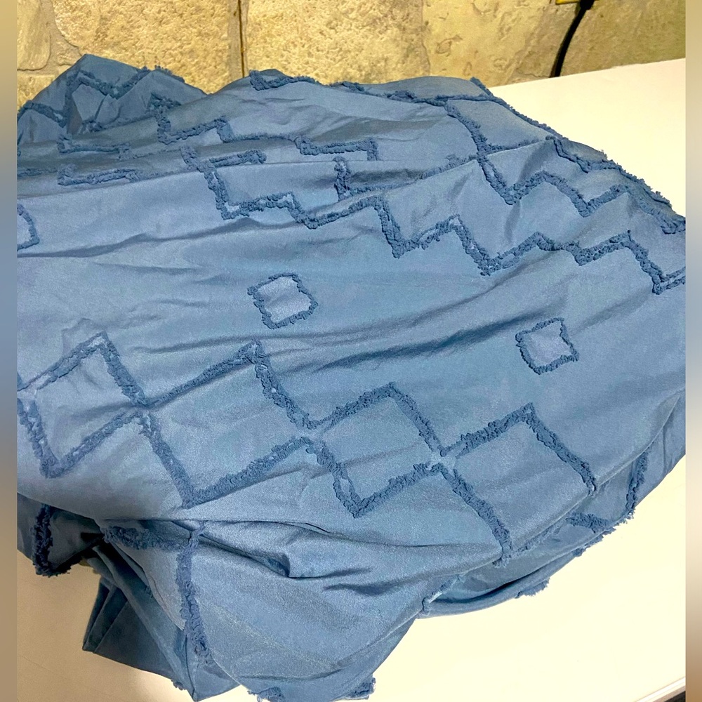 Blue Geometric Duvet Cover